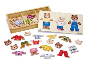 Melissa & Doug - Set de joaca - Imbraca familia de ursuleti