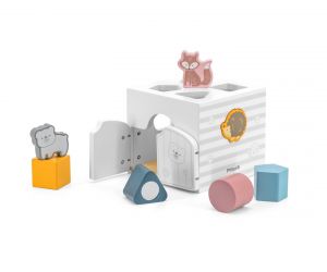 Jucarie de sortare forme si blocuri senzoriale din lemn, PolarB, Viga