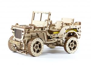 Jeep Willys MB 4x4 - puzzle mecanic 3D, Wooden.City
