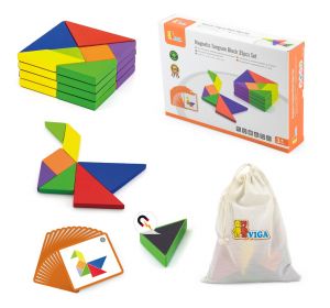 Joc Tangram magnetic cu 35 piese, Viga