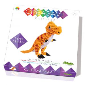 Dinozaurul T-Rex origami 3D cu 634 piese, Creagami