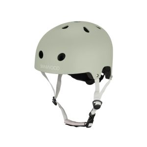 Casca de protectie, Banwood, cu captusala din spuma, din ABS, verde olive, 3 ani+