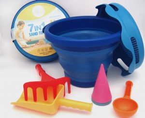 Set de jucarii de nisip 7in1 Sand Toys, albastru, CompacToys