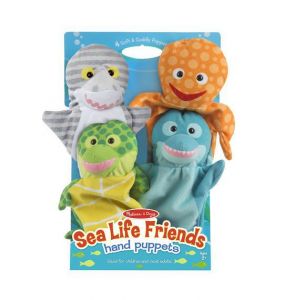 Set 4 papusi de mana Animale marine - Melissa and Doug