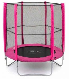 Set trambulina cu plasa de protectie Junior Pink 140 cm PLUM