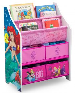 Organizator carti si jucarii cu cadru din lemn Disney Princess