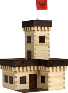Set constructie arhitectura Castel de vara, 296 piese din lemn, Walachia
