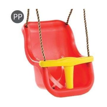 Leagan Baby Seat LUXE Culoare: Rosu/Galben, franghie: PP 10