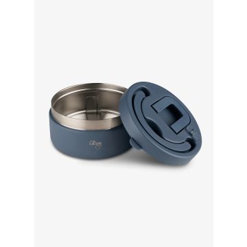 Caserolă termoizolantă cu 2 compartimente, albastră, 400ml