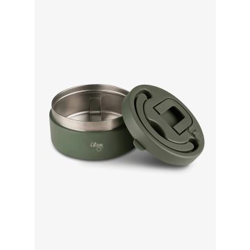 Caserolă termoizolantă cu 2 compartimente, verde, 400ml