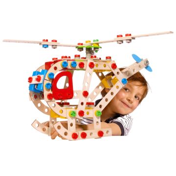 Set de constructie Eichhorn Constructor, Elicopter 220 piese (7 modele)