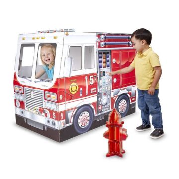Casuta din carton Camionul de pompieri Melissa and Doug