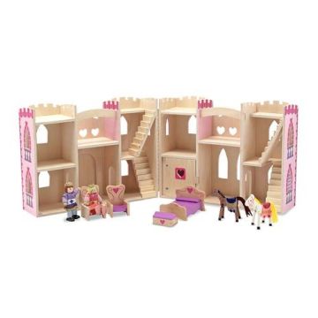 Melissa & Doug - Castel din lemn pliabil