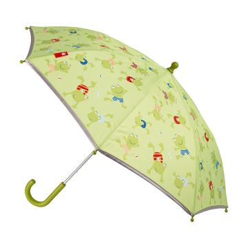 Umbrela pentru copii cu margine reflectorizanta, Broscute, Sigikid