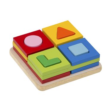 Puzzle sortator de forme in straturi, Wonderworld