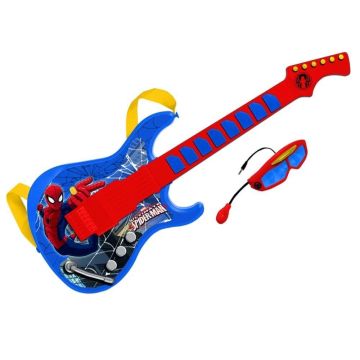 Chitara cu ochelari si microfon Spiderman