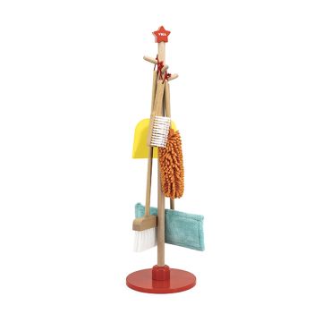 Set de curatenie din lemn cu 6 piese, Viga