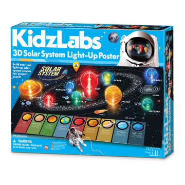 Poster Luminos 3D cu Sistemul Solar KidzLabs