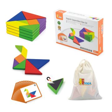 Joc Tangram magnetic cu 35 piese, Viga