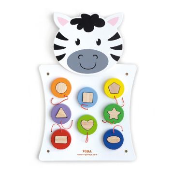 Jucarie de perete Zebra - Potriveste formele, Viga