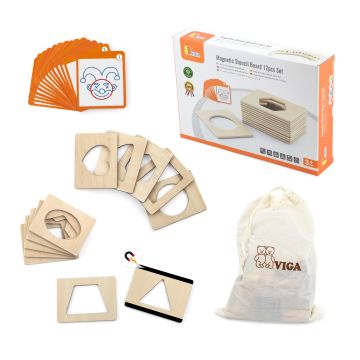 Set sabloane magnetice, 12 buc, Viga
