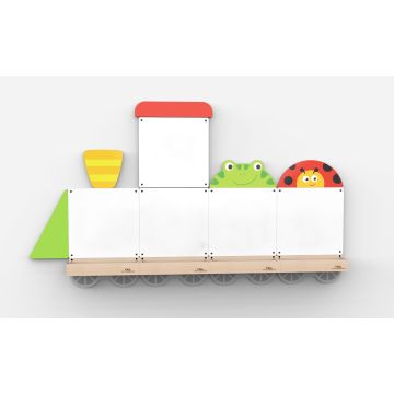 Set table de scris magnetice - Trenulet cu doua vagoane, Viga