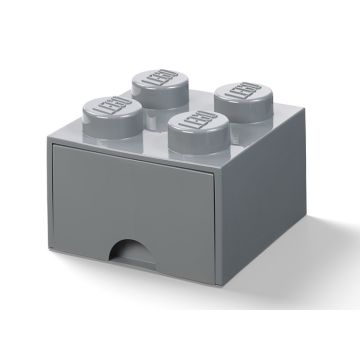 Cutie depozitare LEGO 2x2 cu sertar, gri inchis (40061754)