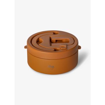 Caserolă termoizolantă cu 2 compartimente, caramel, 400ml