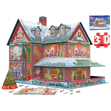 Casa de Craciun Puzzle 3D