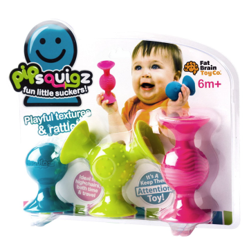 pipSquigz ,   Set 3 jucarii senzoriale cu ventuze pentru bebelusi