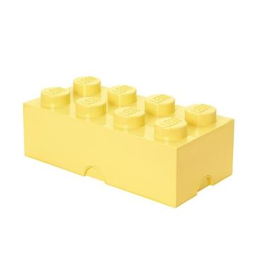 Cutie depozitare LEGO 2x4 galben deschis (40041741)