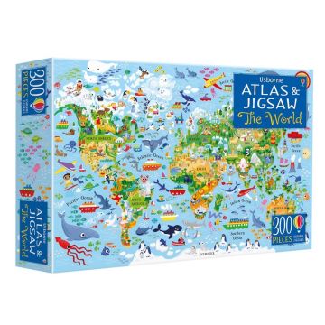 World atlas and jigsaw (puzzle de podea harta lumii), Usborne