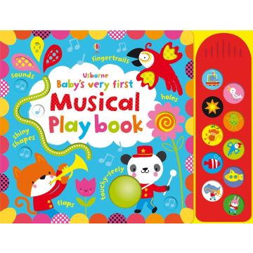 Carte muzicala Baby's Very First touchy-feely Musical Playbook, Usborne