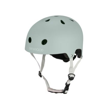 Casca de protectie ECO, Banwood, cu captusala din spuma, verde, 3 ani+
