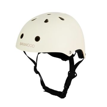 Casca de protectie, Banwood, cu captusala din spuma, din ABS, crem, 3 ani+