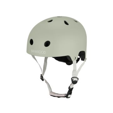 Casca de protectie, Banwood, cu captusala din spuma, din ABS, verde olive, 3 ani+