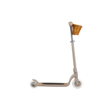 Trotineta copii, Banwood Maxi, inaltime reglabila, cadru aluminiu, bej, 6 ani+