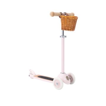 Trotineta cu trei roti, Banwood, inaltime reglabila, cadru aluminiu, roz, 3 ani+