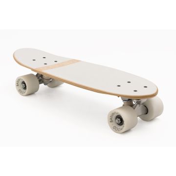 Skateboard Banwood, din lemn natural, alb, 3 ani+