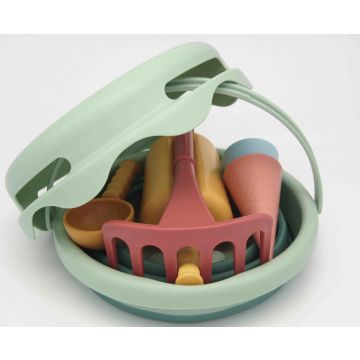 Set de jucarii de nisip 7in1 Sand Toys, verde, materiale ECO, CompacToys
