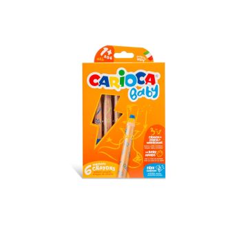 Creioane color 3 in 1 Baby, varsta 1+, Carioca, 6/set