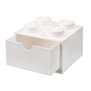 Sertar de birou LEGO 2x2 alb