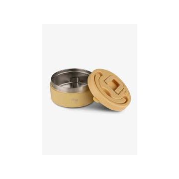 Caserolă termoizolantă cu 2 compartimente, galbenă, 400ml