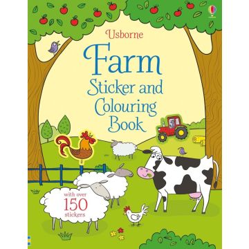 Farm Sticker And Colouring Book, Usborne