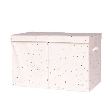 Cufar pliabil pentru camera copiilor, material reciclat Terrazzo Cream, 3 Sprouts