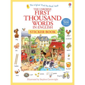 First Thousand Words in English Sticker Book, Usborne