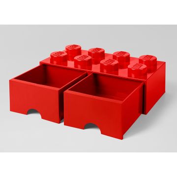 Cutie depozitare LEGO 2x4 cu sertare, rosu (40061730)