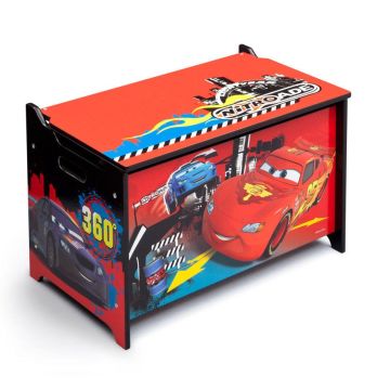 Ladita din lemn pentru depozitare jucarii Disney Lightning McQueen
