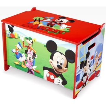 Ladita din lemn pentru depozitare jucarii Disney Mickey Mouse