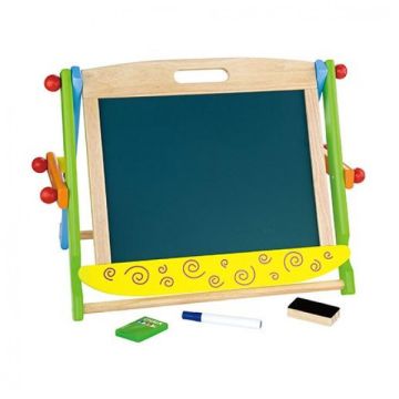 Sevalet de masa cu tabla alba magnetica si neagra, cu accesorii, Viga
